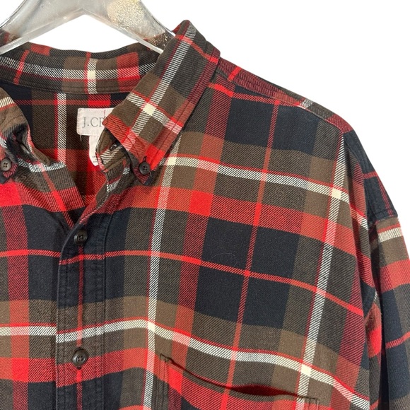 J.CREW Vintage Oarsman Men's XL Plaid Flannel Long Sleeve Buttondown / Broken In - Picture 2 of 10